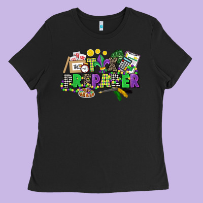Tax Preparer Mardi Gras Ladies Tee Designed By Cowgirlartshop