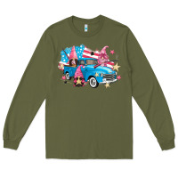 Army Green American truck gnomes Long Sleeve Tee - FaDigitalArtStudio