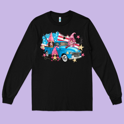 American Truck Gnomes Long Sleeve Tee Designed By Fadigitalartstudio