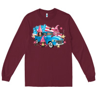 Burgundy American truck gnomes Long Sleeve Tee - FaDigitalArtStudio