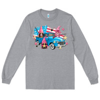 Heather Grey American truck gnomes Long Sleeve Tee - FaDigitalArtStudio