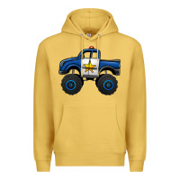 Antique Gold police car monster truck Premium Hoodie - Jasminsmagicworld