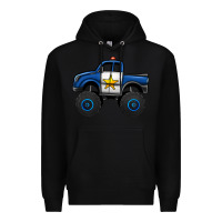 Black police car monster truck Premium Hoodie - Jasminsmagicworld