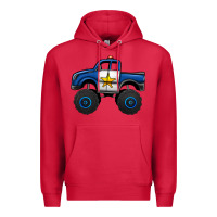 Cardinal police car monster truck Premium Hoodie - Jasminsmagicworld