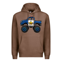Chestnut police car monster truck Premium Hoodie - Jasminsmagicworld