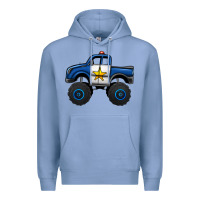 Colony Blue police car monster truck Premium Hoodie - Jasminsmagicworld