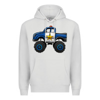 Dove Grey police car monster truck Premium Hoodie - Jasminsmagicworld