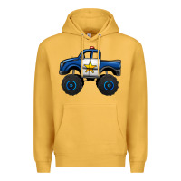 Police Car Monster Truck Premium Hoodie | Teevron
