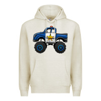 Oatmeal Heather police car monster truck Premium Hoodie - Jasminsmagicworld