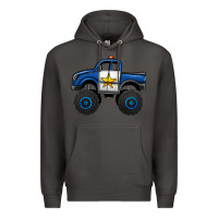 Smoke police car monster truck Premium Hoodie - Jasminsmagicworld
