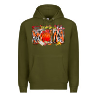 Army Green basketball mama Premium Hoodie - CowhideDigitalArt