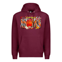 Burgundy basketball mama Premium Hoodie - CowhideDigitalArt