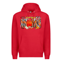 Red basketball mama Premium Hoodie - CowhideDigitalArt