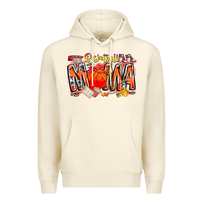 Basketball Mama Premium Hoodie by CowhideDigitalArt | Teevron