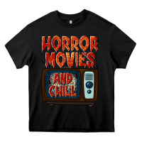 Black Horror Movies and Chill Heavy Core Tee - texasbilliewilder