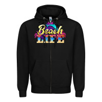 Black beach life Zipper Hoodie - BarkalooDesign