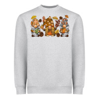 Heather Grey fall gnomies Heavyweight Sweatshirt - BarkalooDesign
