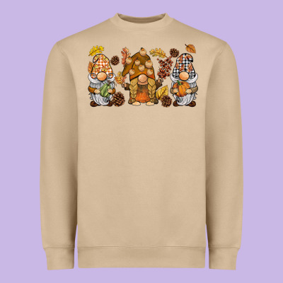 Fall Gnomies Heavyweight Sweatshirt Designed By Barkaloodesign