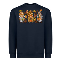 Navy fall gnomies Heavyweight Sweatshirt - BarkalooDesign