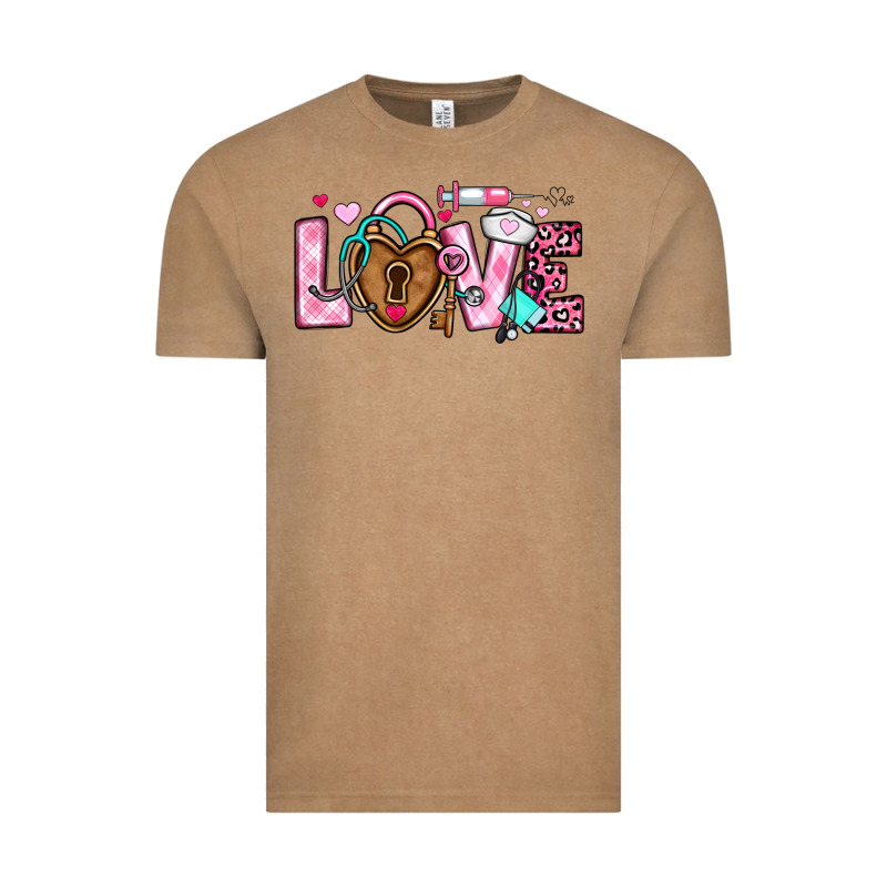 Love Valentines Day Nurse Vintage Tee by OliviaCreatesArt | Teevron