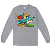 Heather Grey kindergarten grade dude Long Sleeve Tee - RanaPortraitStore
