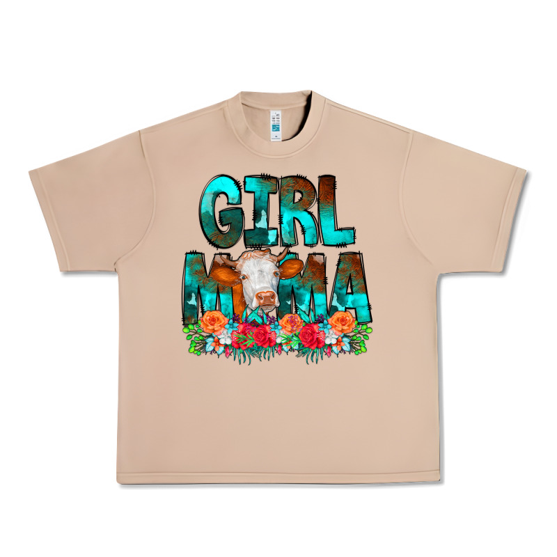Girl Mama Flowers Cow Urban Heavy Tee by CowCowDesign | Teevron