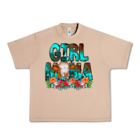 Burro Girl Mama Flowers Cow Urban Heavy Tee - CowCowDesign
