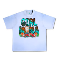 Grape Ice Girl Mama Flowers Cow Urban Heavy Tee - CowCowDesign