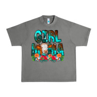 Tornado Girl Mama Flowers Cow Urban Heavy Tee - CowCowDesign