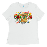 White cinco de mayo cafeteria lady Ladies Tee - CowGirlArtShop
