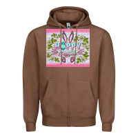 Chestnut happy easter bunny Zipper Hoodie - BarkalooDesign