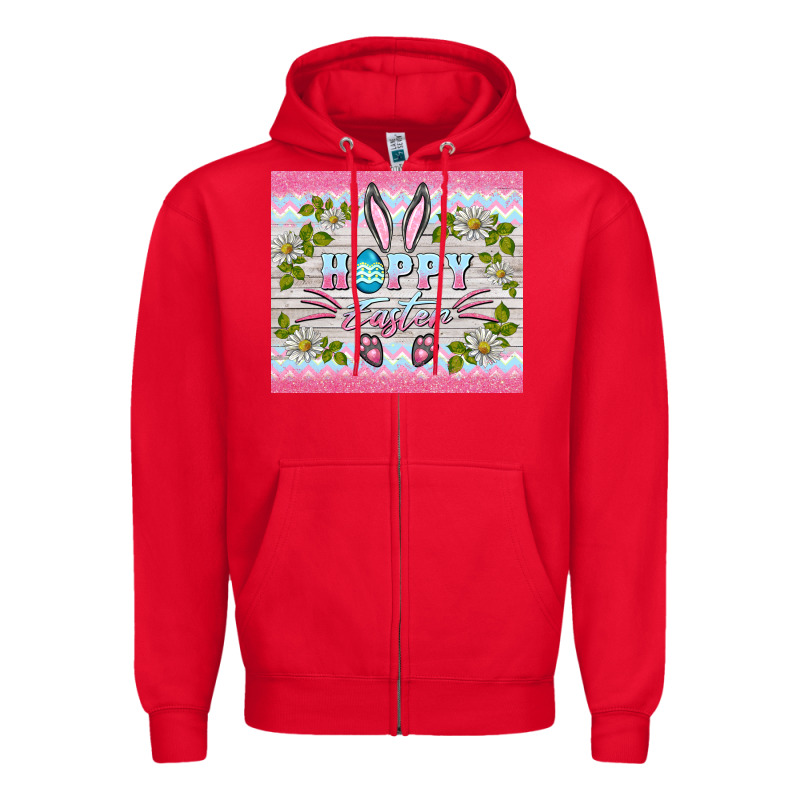 Happy Easter Bunny Zipper Hoodie by BarkalooDesign | Teevron