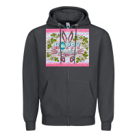 Smoke happy easter bunny Zipper Hoodie - BarkalooDesign