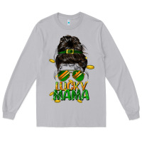 Moon Dust lucky mama St. Patricks Day Long Sleeve Tee - FaDigitalArtStudio