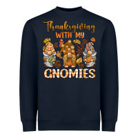 Navy thanksgiving with my  gnomies Heavyweight Sweatshirt - BarkalooDesign