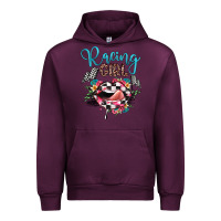 Mauve Wine racing girl Urban Hoodie - JahusDesignShop