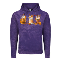 Cloud Purple Fall Coffees Vintage Hoodie - FaDigitalArtStudio