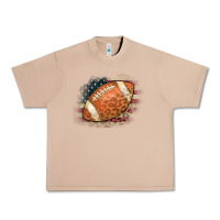Burro American Flag Football Leopard Urban Heavy Tee - CowCowDesign