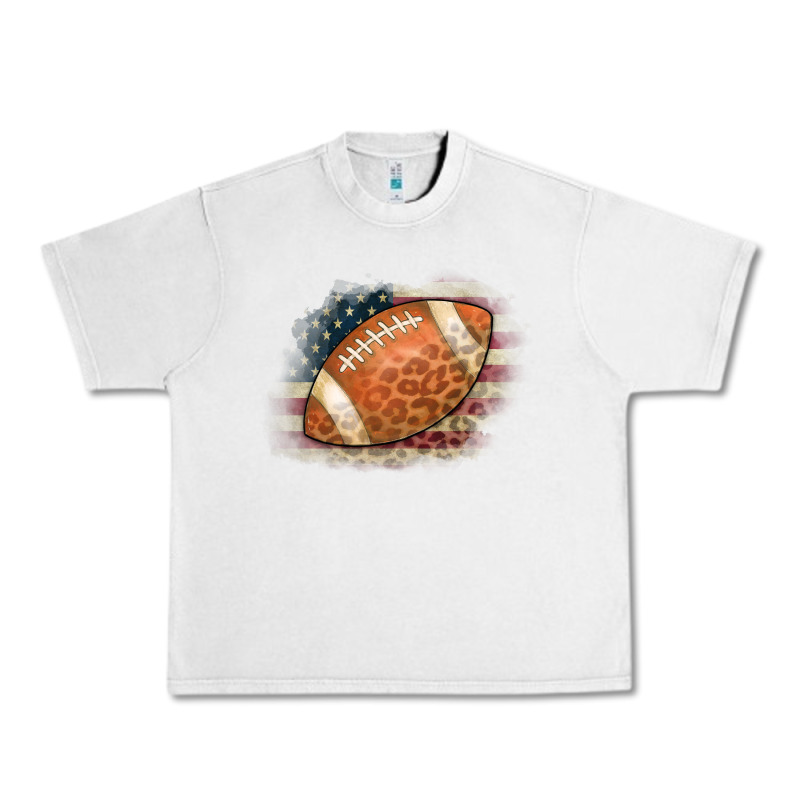 American Flag Football Leopard Urban Heavy Tee by CowCowDesign | Teevron