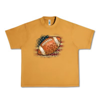 Peanut Butter American Flag Football Leopard Urban Heavy Tee - CowCowDesign