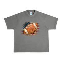 Tornado American Flag Football Leopard Urban Heavy Tee - CowCowDesign