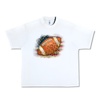 White American Flag Football Leopard Urban Heavy Tee - CowCowDesign