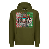 Army Green mooey Christmas Premium Hoodie - CowhideDigitalArt
