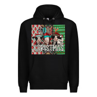 Black mooey Christmas Premium Hoodie - CowhideDigitalArt
