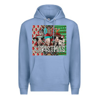 Colony Blue mooey Christmas Premium Hoodie - CowhideDigitalArt