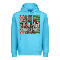Ocean Blue mooey Christmas Premium Hoodie - CowhideDigitalArt