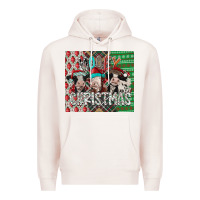 Pale Pink mooey Christmas Premium Hoodie - CowhideDigitalArt