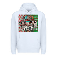 White mooey Christmas Premium Hoodie - CowhideDigitalArt