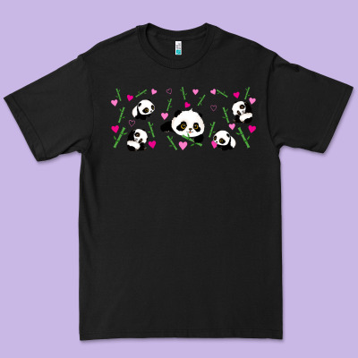 Cute Panda Premium Tee Designed By Tumblerdesignbyshophia