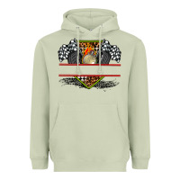 Matcha race flag and race equipment Heavyweight Hoodie - AdoDesignShop